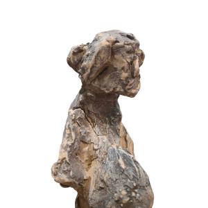 Sculpture art brut expressionisme terre cuite a identifier