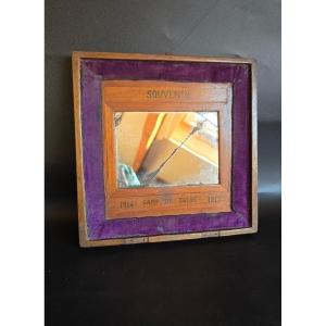 Souvenir première guerre mondiale Camp de Zeist 1914 1917 marqueterie artisanat de poilu 14 18