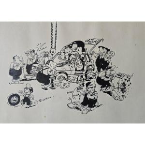 Marc Wasterlain (1946–), Auto Body Shop, Car, Mechanic, Auto, Comic, Comic Book