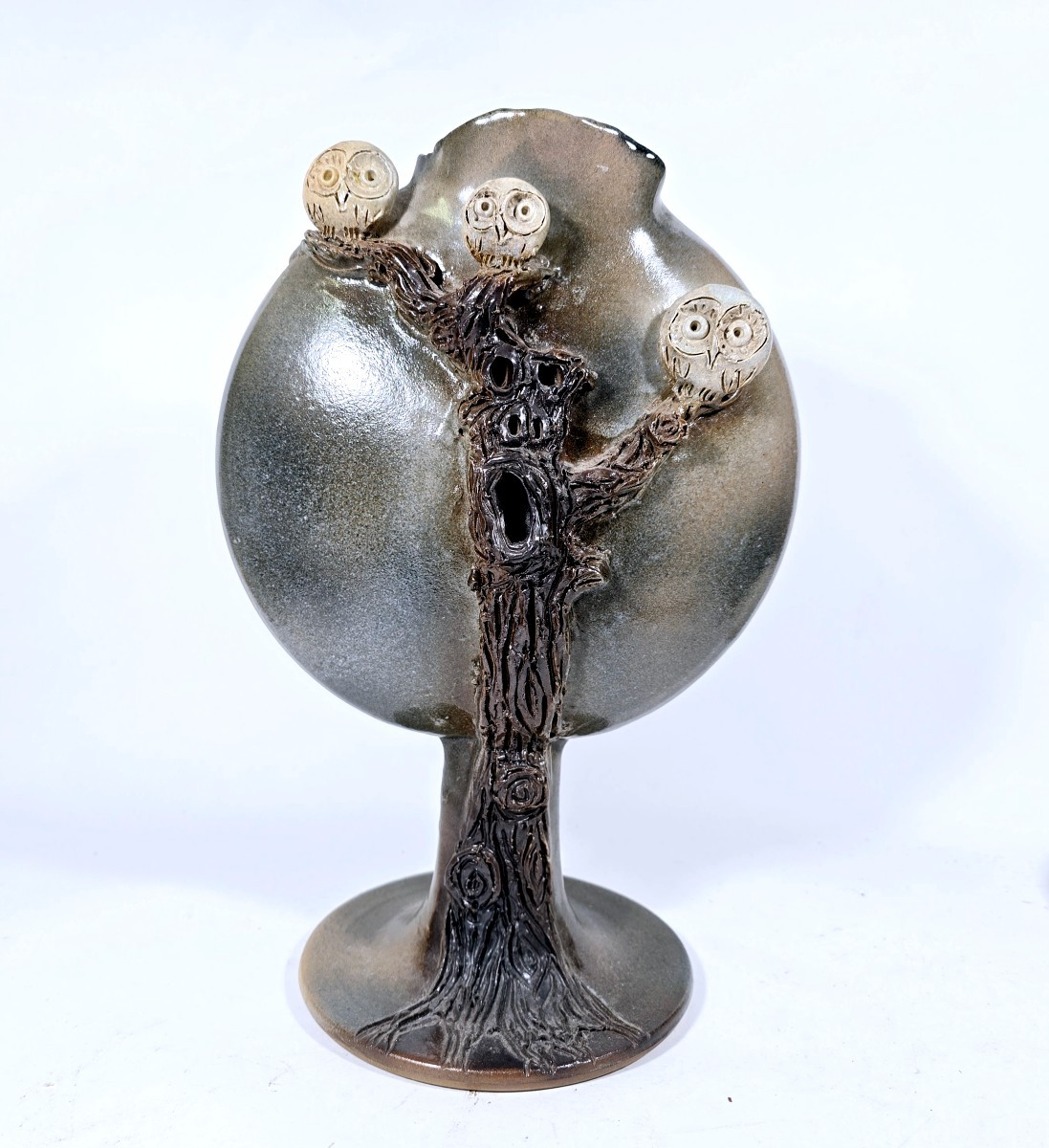 Vase ceramique signé Kostanda, Vallauris 