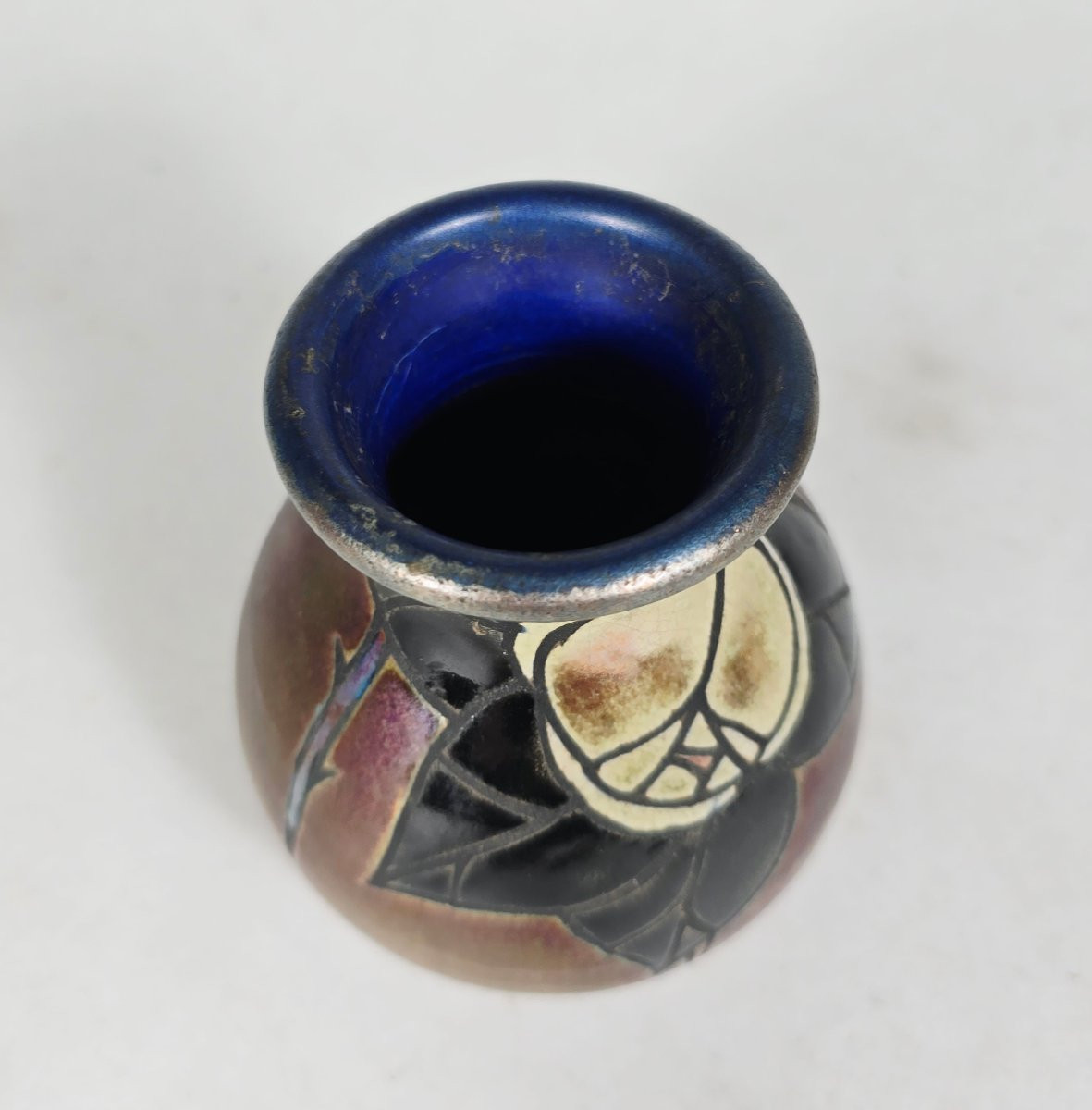 Jean Barol, charmant vase en céramique art nouveau -photo-4