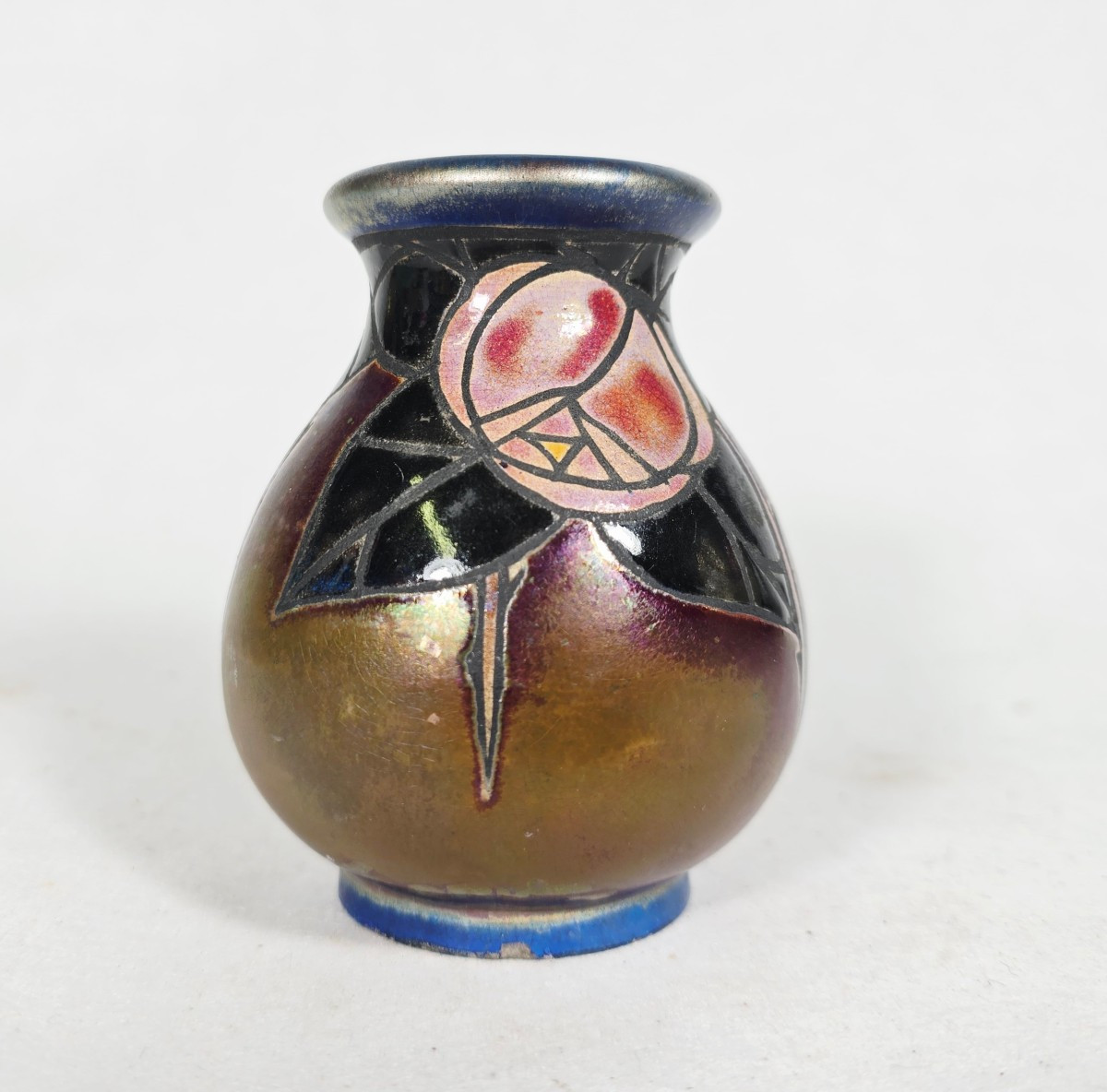 Jean Barol, charmant vase en céramique art nouveau 
