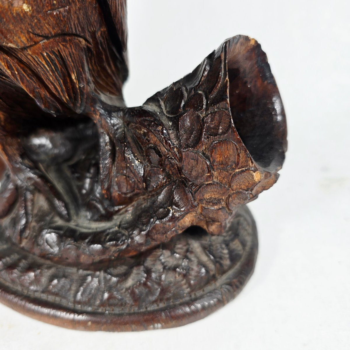 Black Forest Sculpture Box In The Shape Of An Owl 19th Century-photo-2