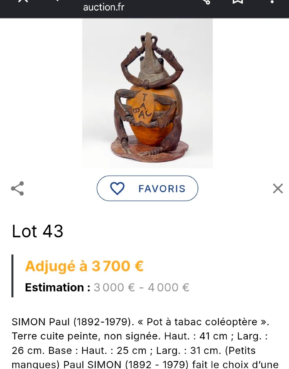 Paul Simon, Art Deco Ceramic Tobacco Pot-photo-7