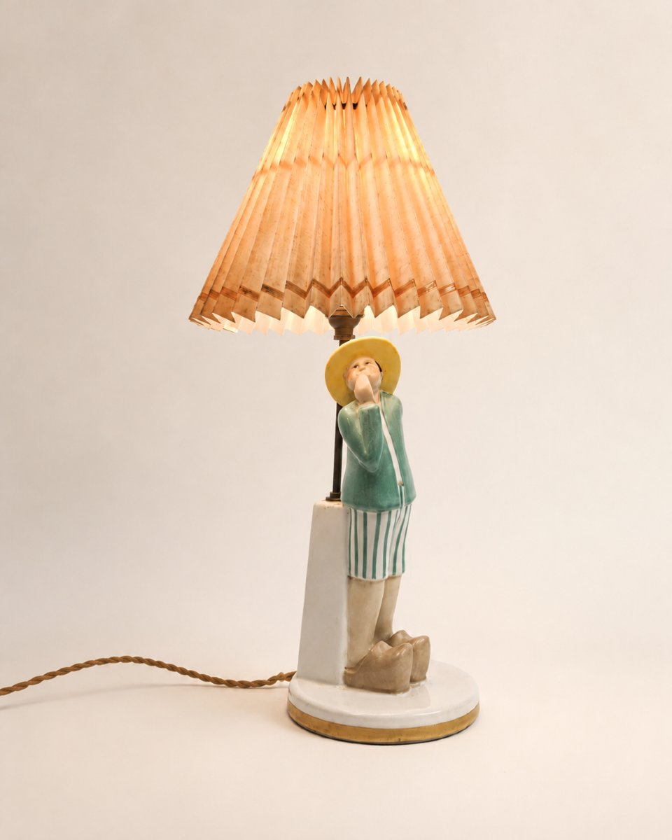 Rare Lampe Robj Paris, ceramique art déco 