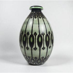 Stoneware Vase By Charles Catteau For Keramis
