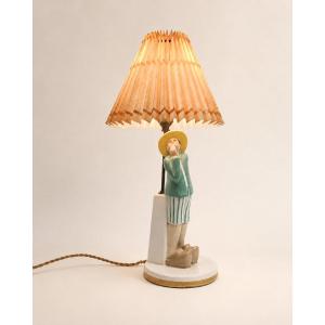 Rare Robj Paris Lamp, Art Deco Ceramic