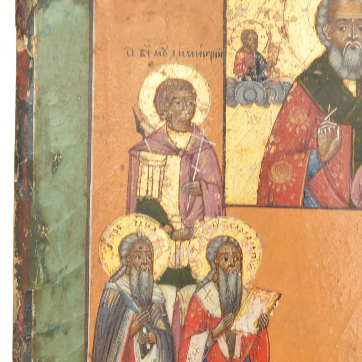 Russian Icon Saint Nicolas With Other Saints 19th Century-photo-4