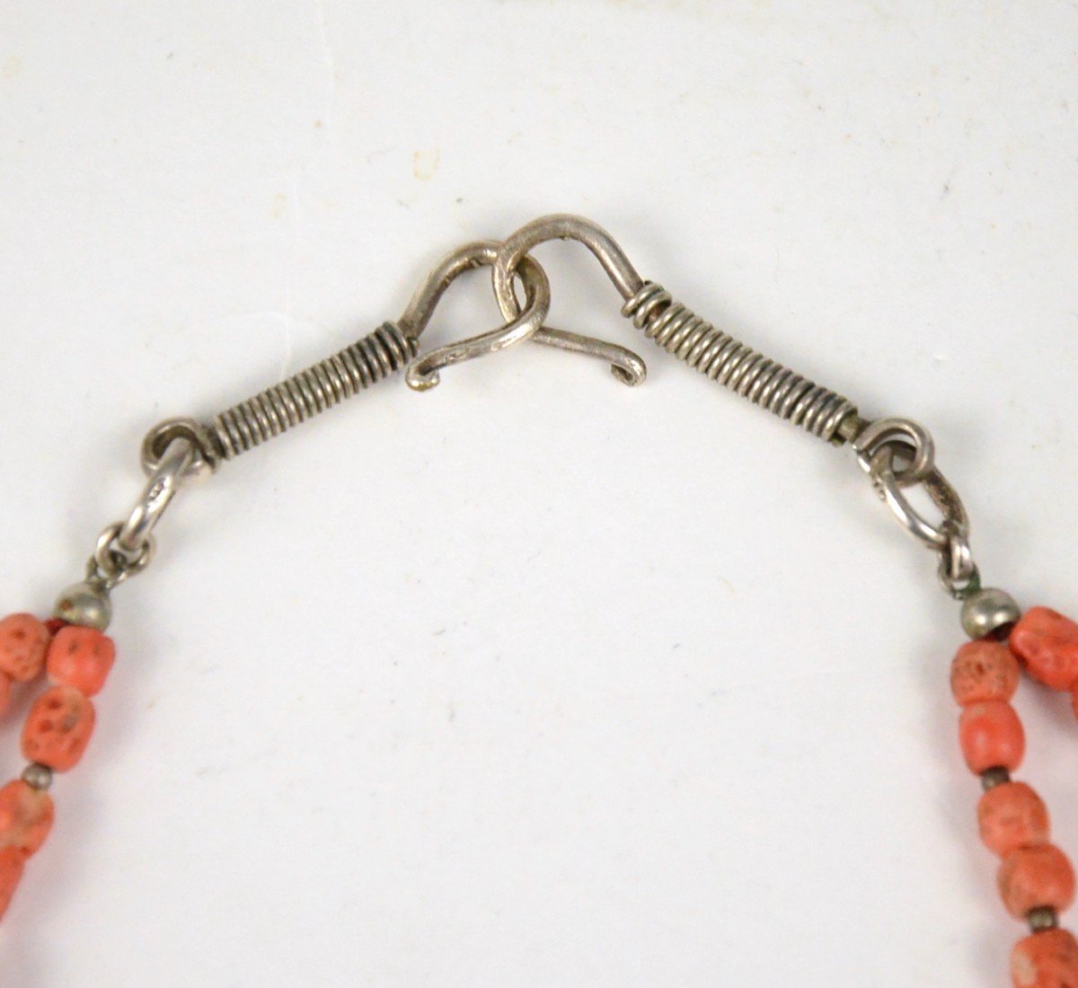Enamelled Silver And Coral Berbère Necklace-photo-1