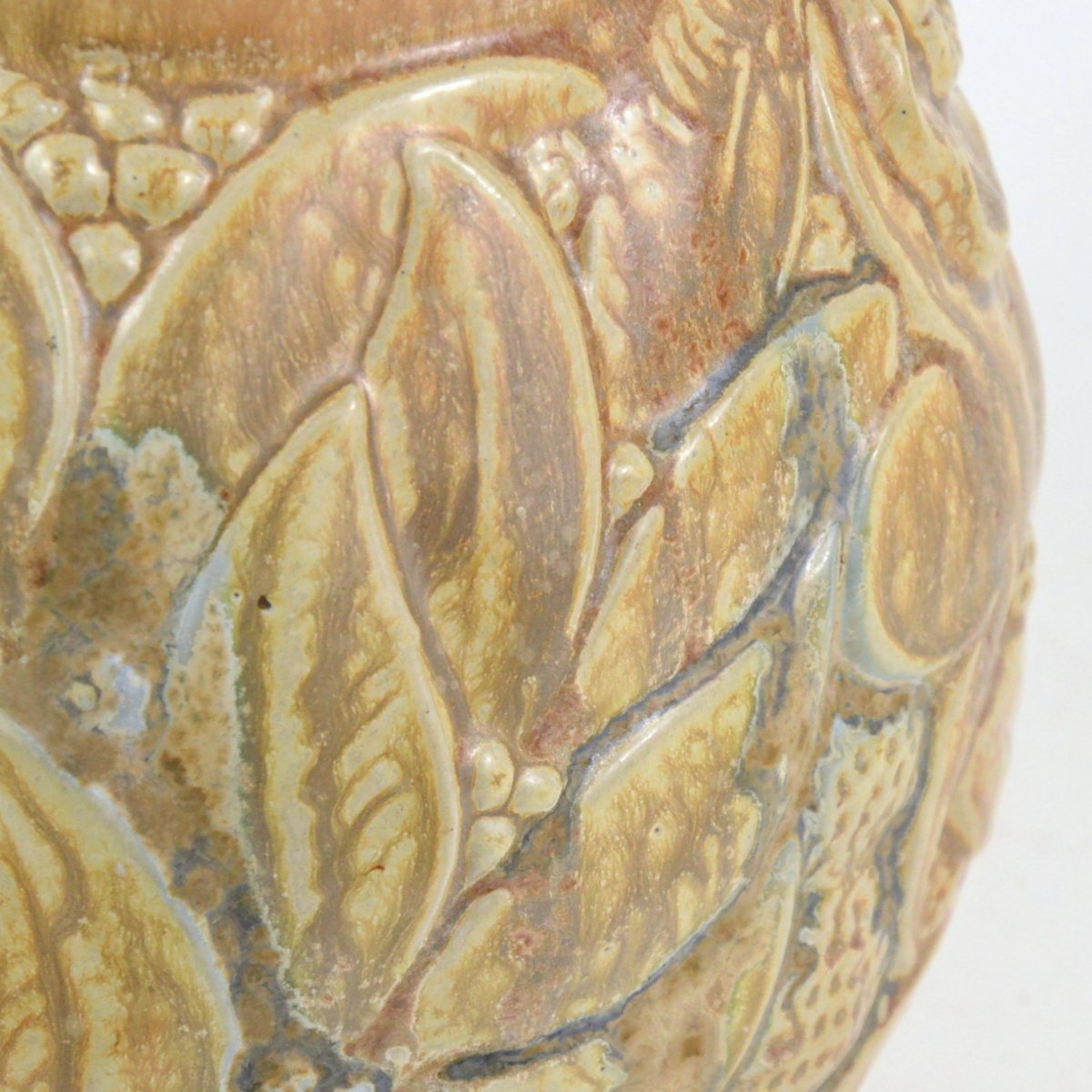 Vase Art Deco En Grés d'Art Roger Guerin Bouffioulx Mod. 700 Signé-photo-2
