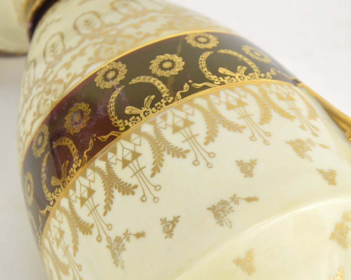 Large Porcelain Vase In A Taste Of Vienna Circa 1900 54 Cm-photo-6