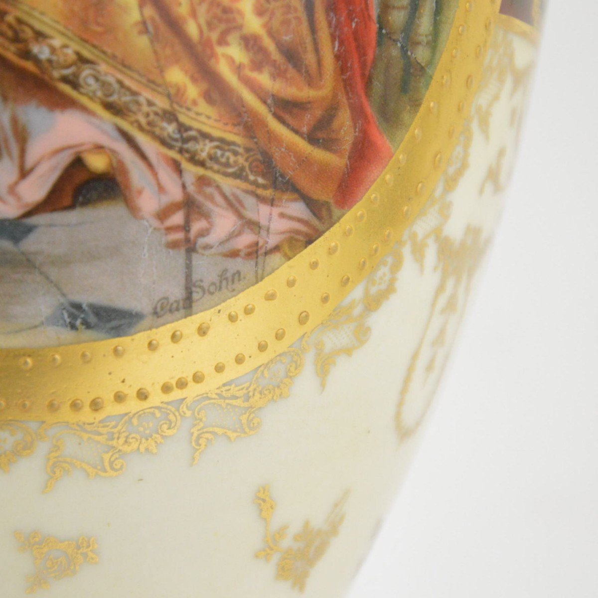 Large Porcelain Vase In A Taste Of Vienna Circa 1900 54 Cm-photo-8