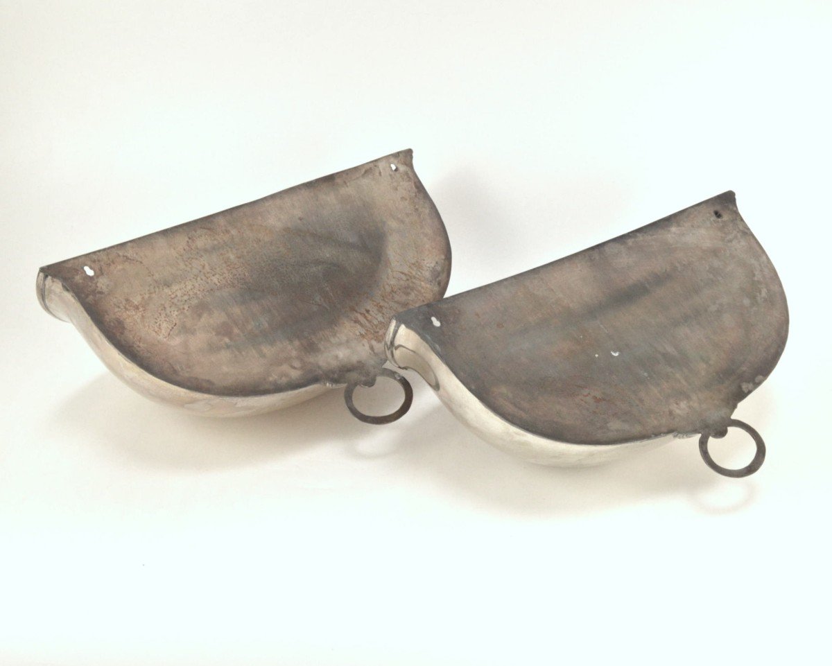 Silver Plated Pair Of Wall Flowers Baskets-photo-3