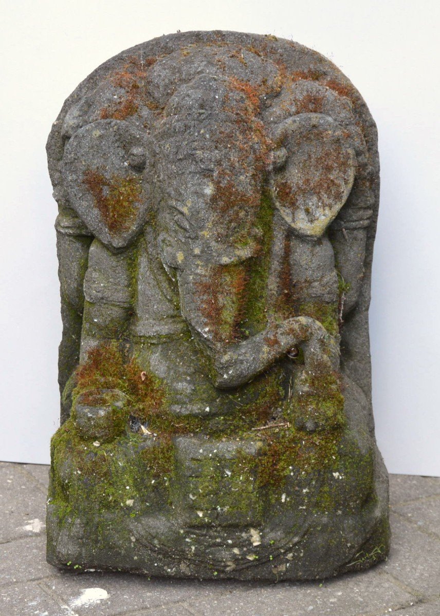 Indian Stone Sculpture Of Ganesha