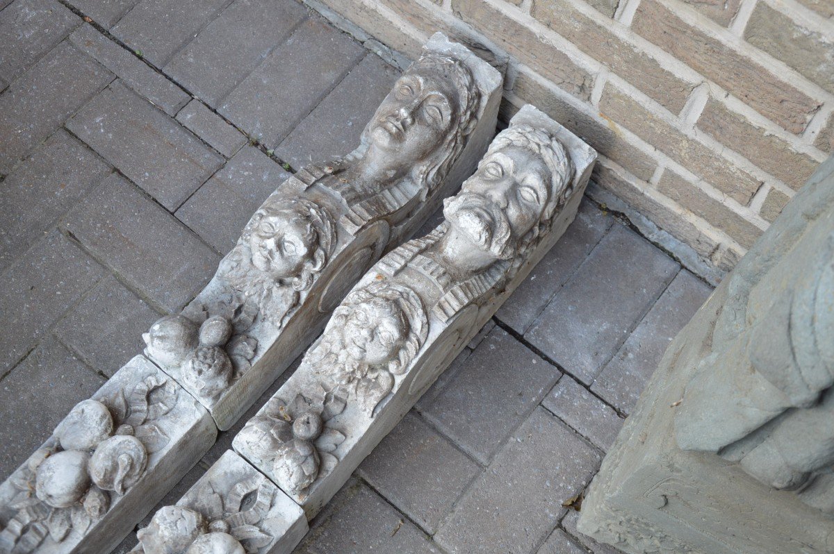 Pair Of 17th Century Stone Architectural Elements-photo-3