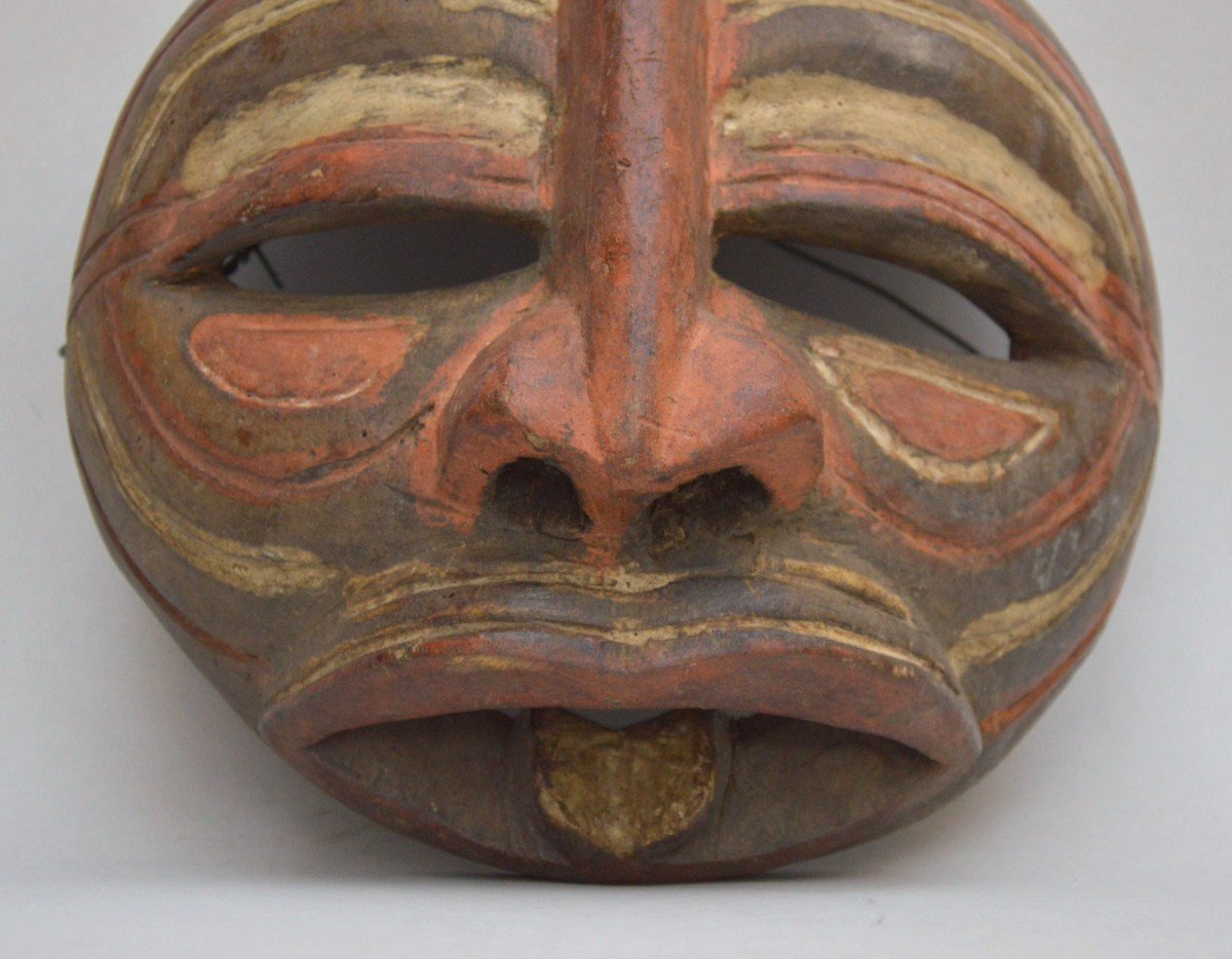 Baluba Mask Congo Patinated Wood-photo-3