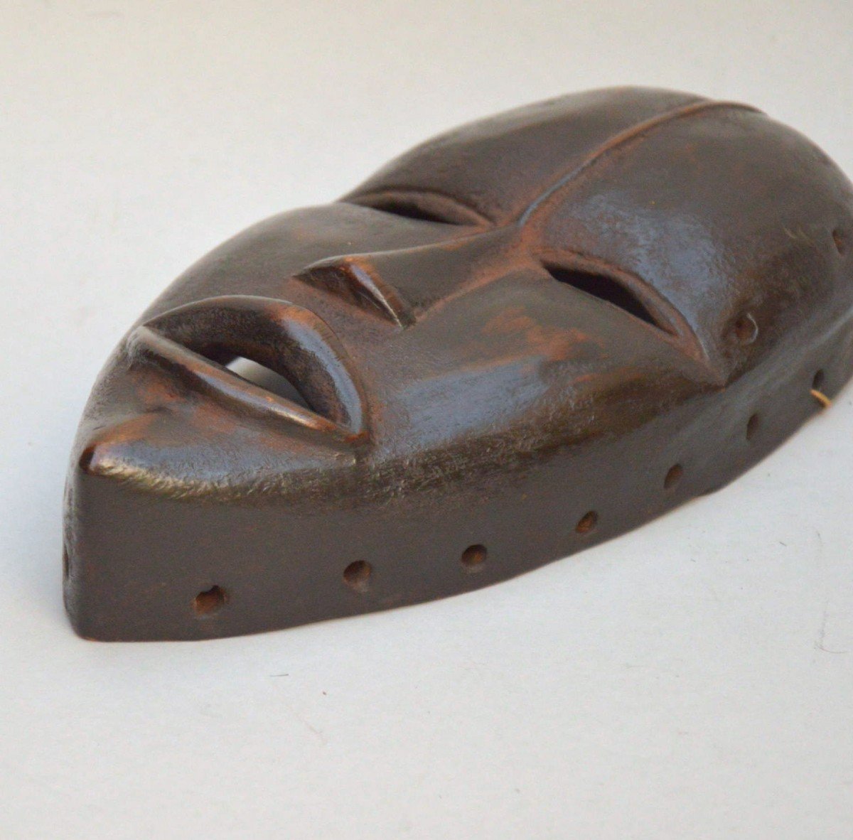 African Carved And Patinated Wooden Mask Cote d'Ivoire-photo-4