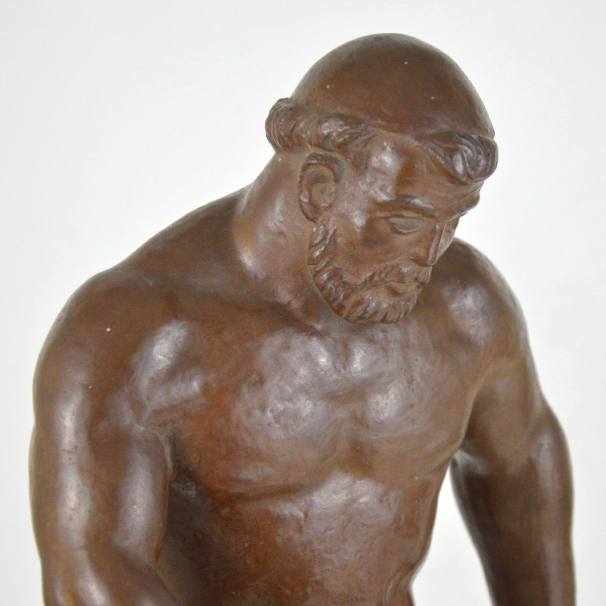 Frans Lamberechts (1909 - 1988) Architecte Sculpture En Bronze à Patine Brune Signé Et Numéroté-photo-3