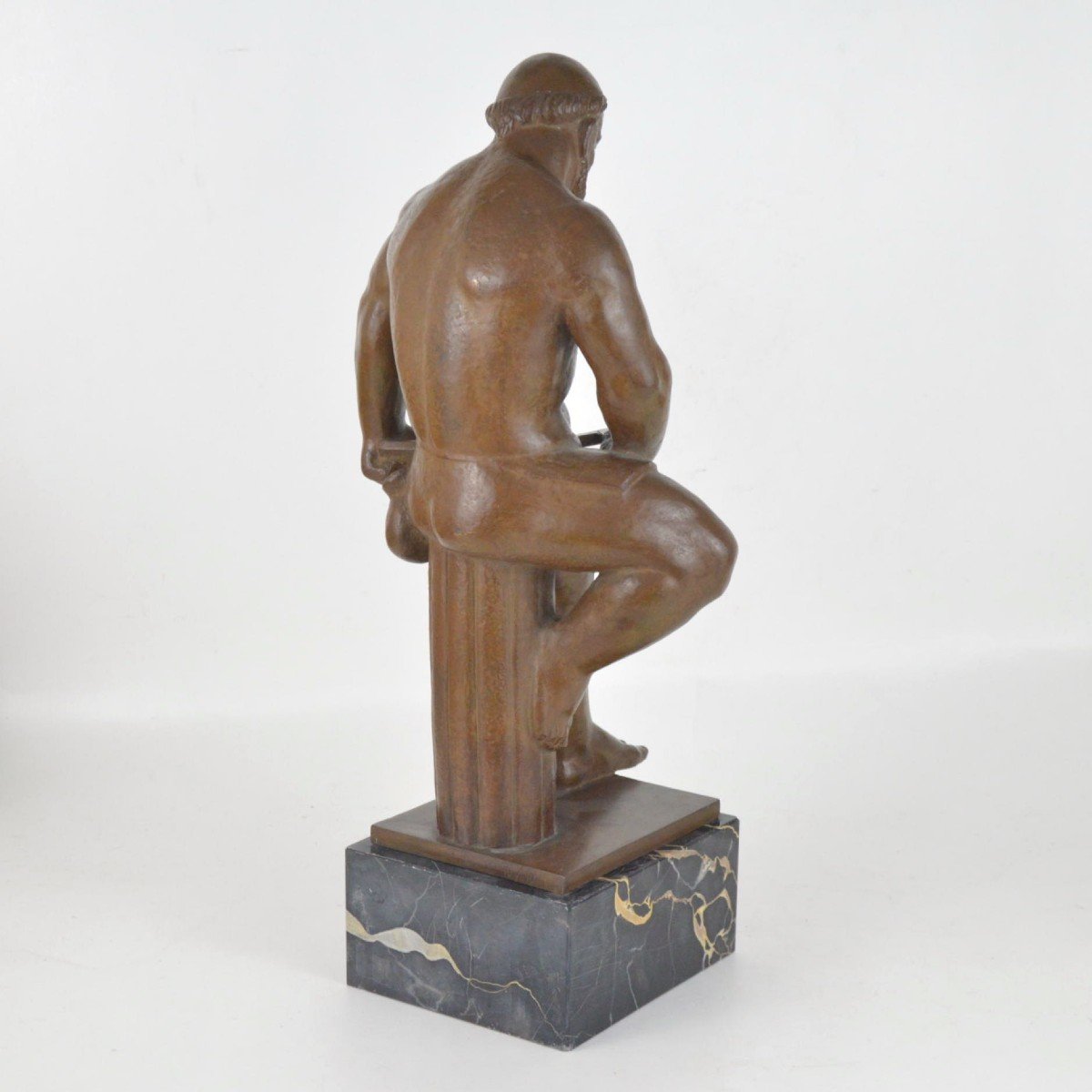 Frans Lamberechts (1909 - 1988) Architecte Sculpture En Bronze à Patine Brune Signé Et Numéroté-photo-1