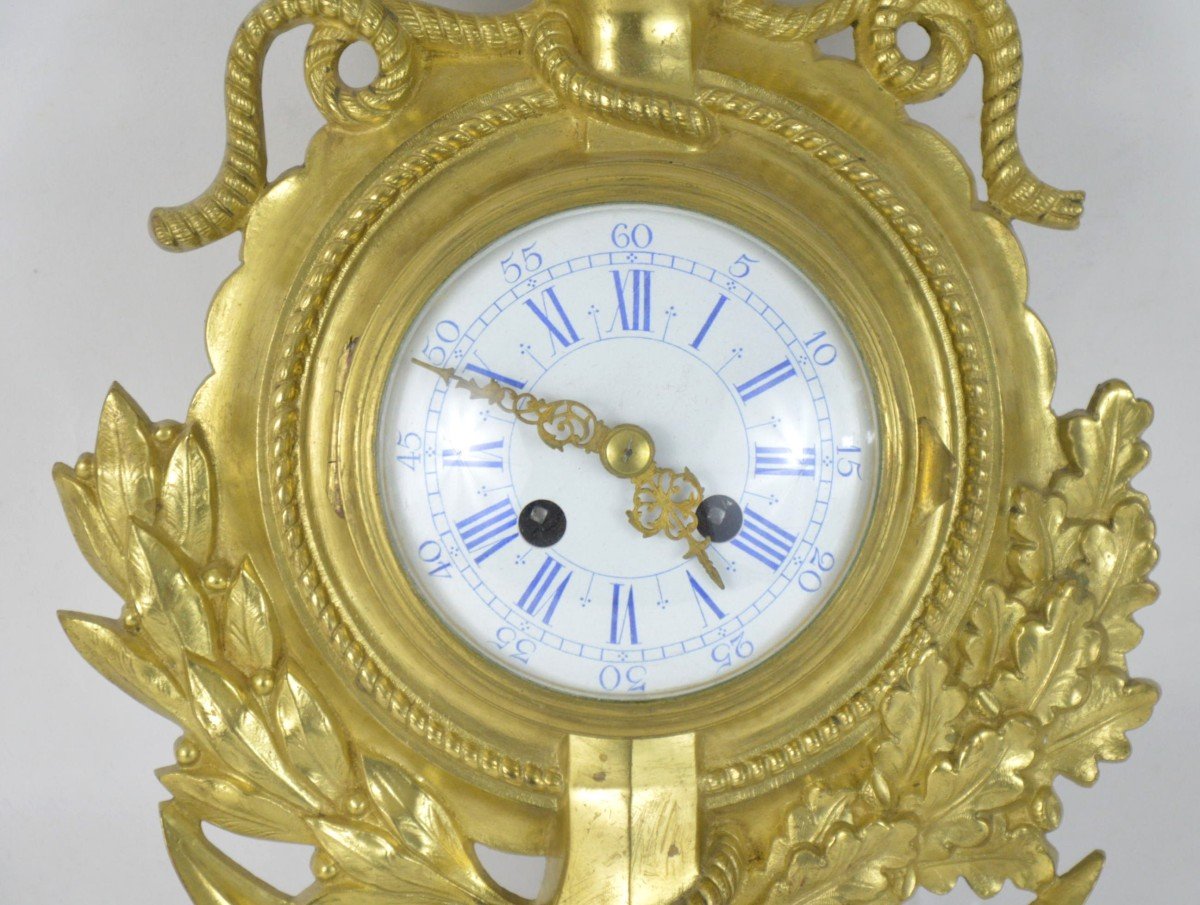 Marine Gilt Bronze Anchor Wall Clock Late 19th Century-photo-2