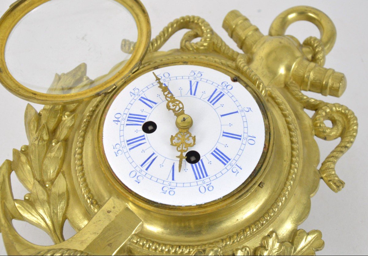 Marine Gilt Bronze Anchor Wall Clock Late 19th Century-photo-2