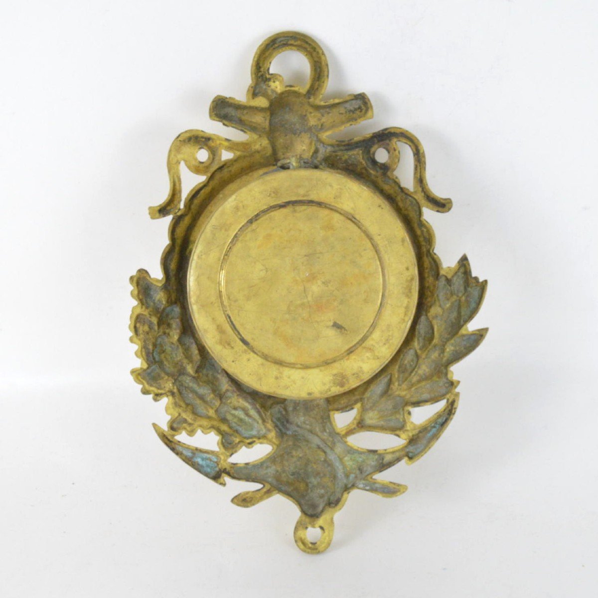 Marine Gilt Bronze Anchor Wall Clock Late 19th Century-photo-3