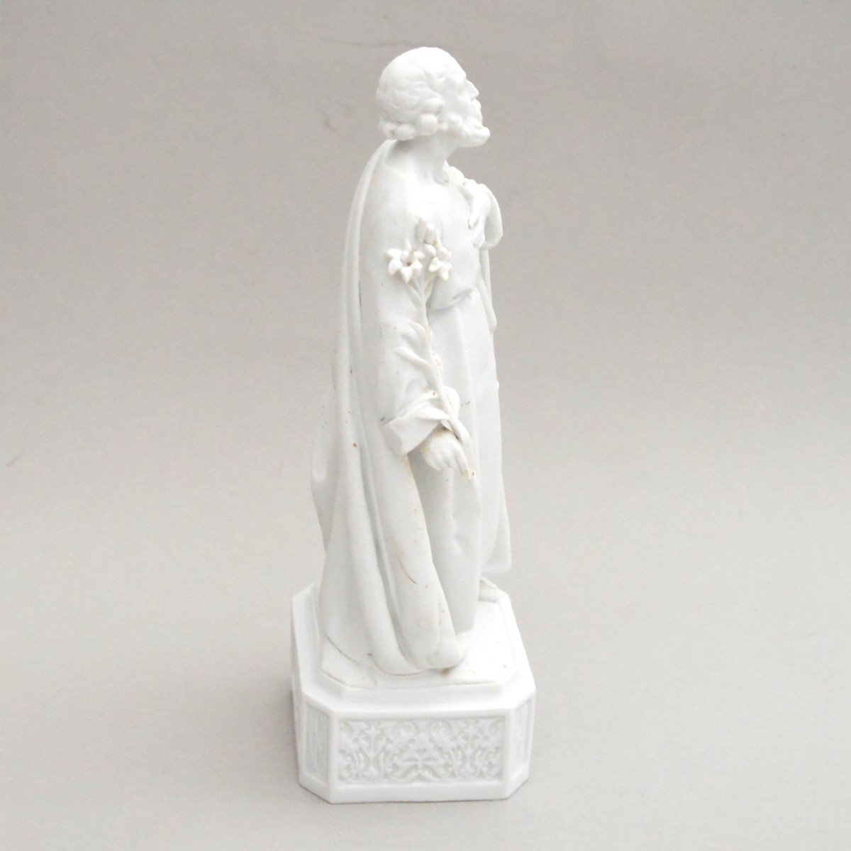 Statue De Saint En Porcelaine Biscuit XIX&egrave;me -photo-4