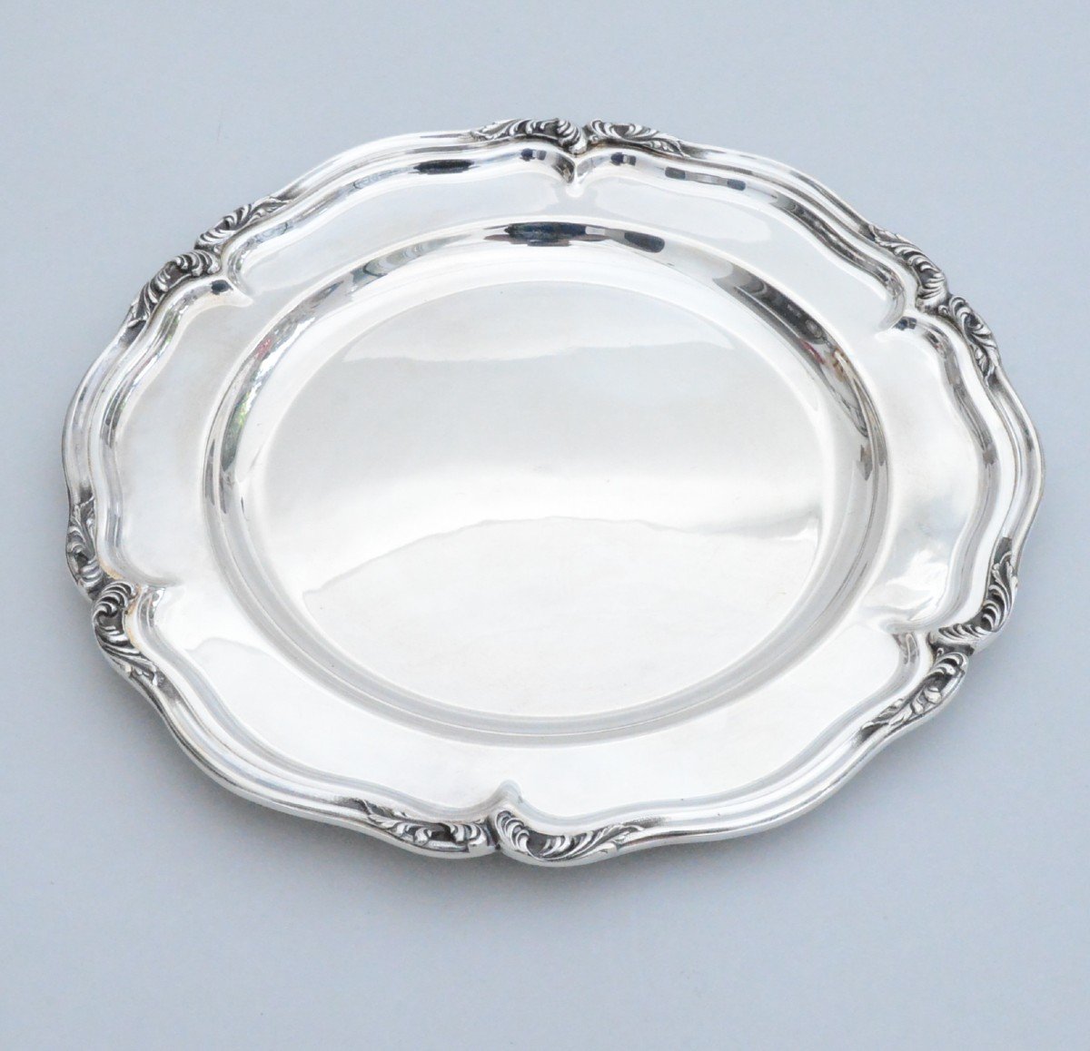 Round Tray Silver Plated Metal By Wiskemann