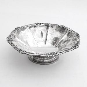 Martial Fray (1849 - 1861) Large Fruit Bowl In Sterling Silver XIXth Century