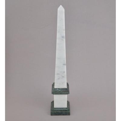 Obelisk In Alabaster And Green Marble