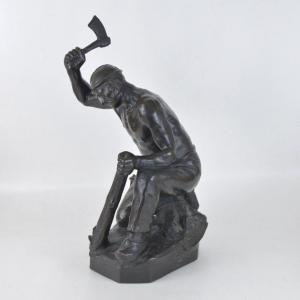 Gustave Van Vaerenbergh (1873 - 1927) Minor Zamak Sculpture With Black Patina