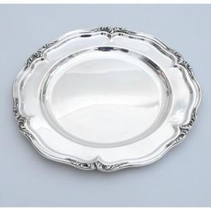 Round Tray Silver Plated Metal By Wiskemann