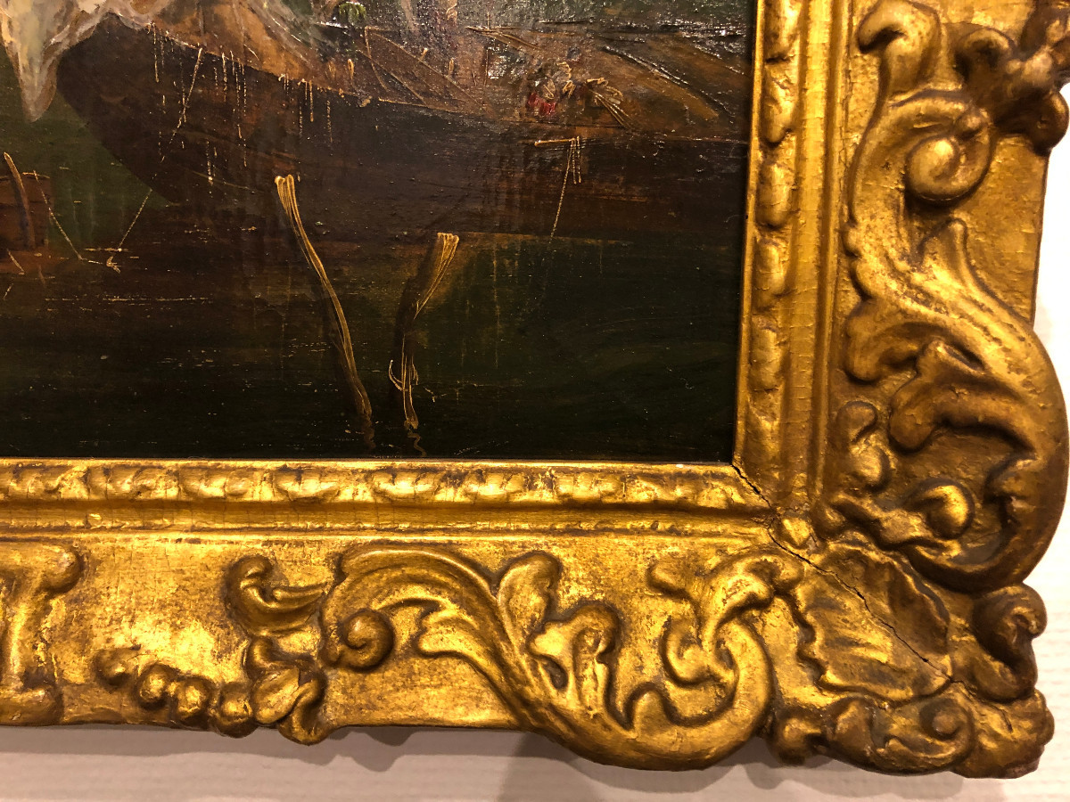 View Of Venice, Oil On Canvas, In Its Original Frame, Italy, First Half Of The 19th Century -photo-4