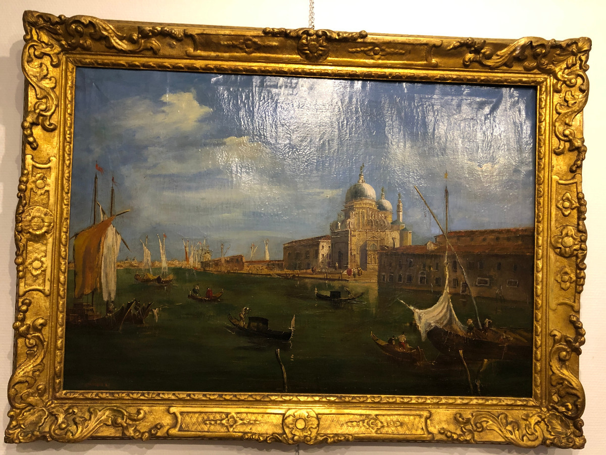 View Of Venice, Oil On Canvas, In Its Original Frame, Italy, First Half Of The 19th Century -photo-7