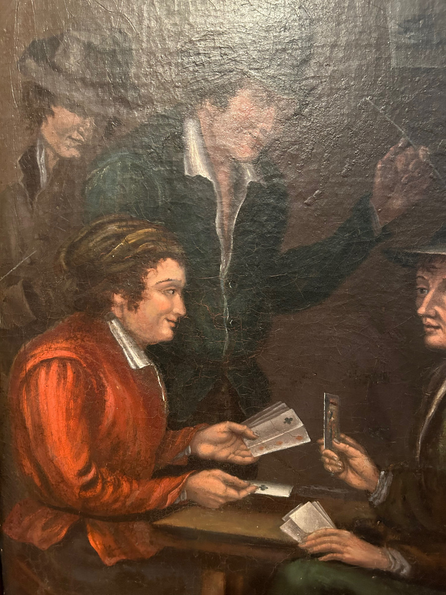 Old Master Paintings From The Netherlands Depict A Group Of Card Players-photo-3