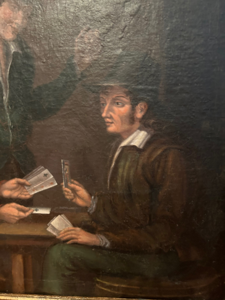 Old Master Paintings From The Netherlands Depict A Group Of Card Players-photo-1