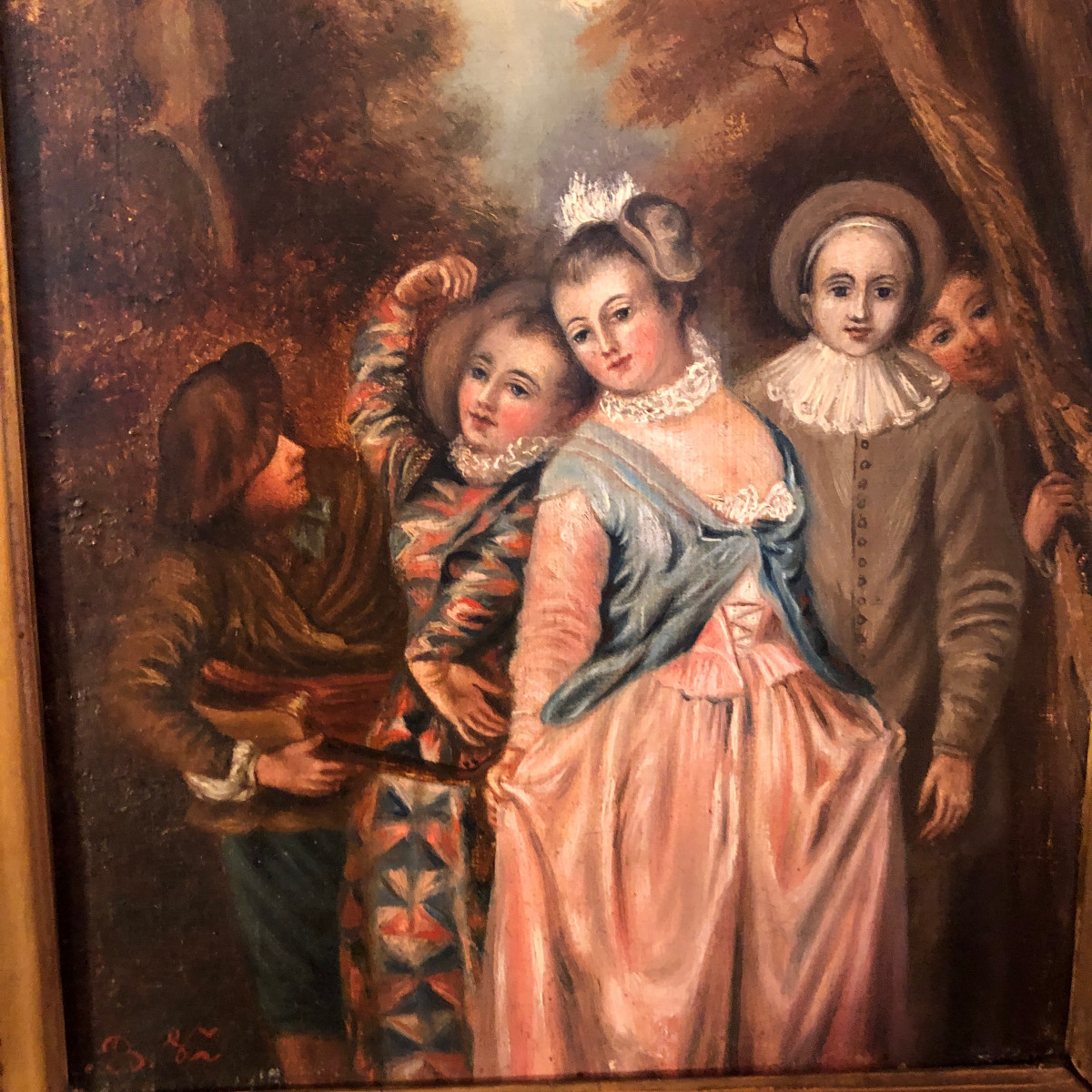 Carnival Scene In Venice With People In Costume, In Its Original Setting, 19th Century-photo-2