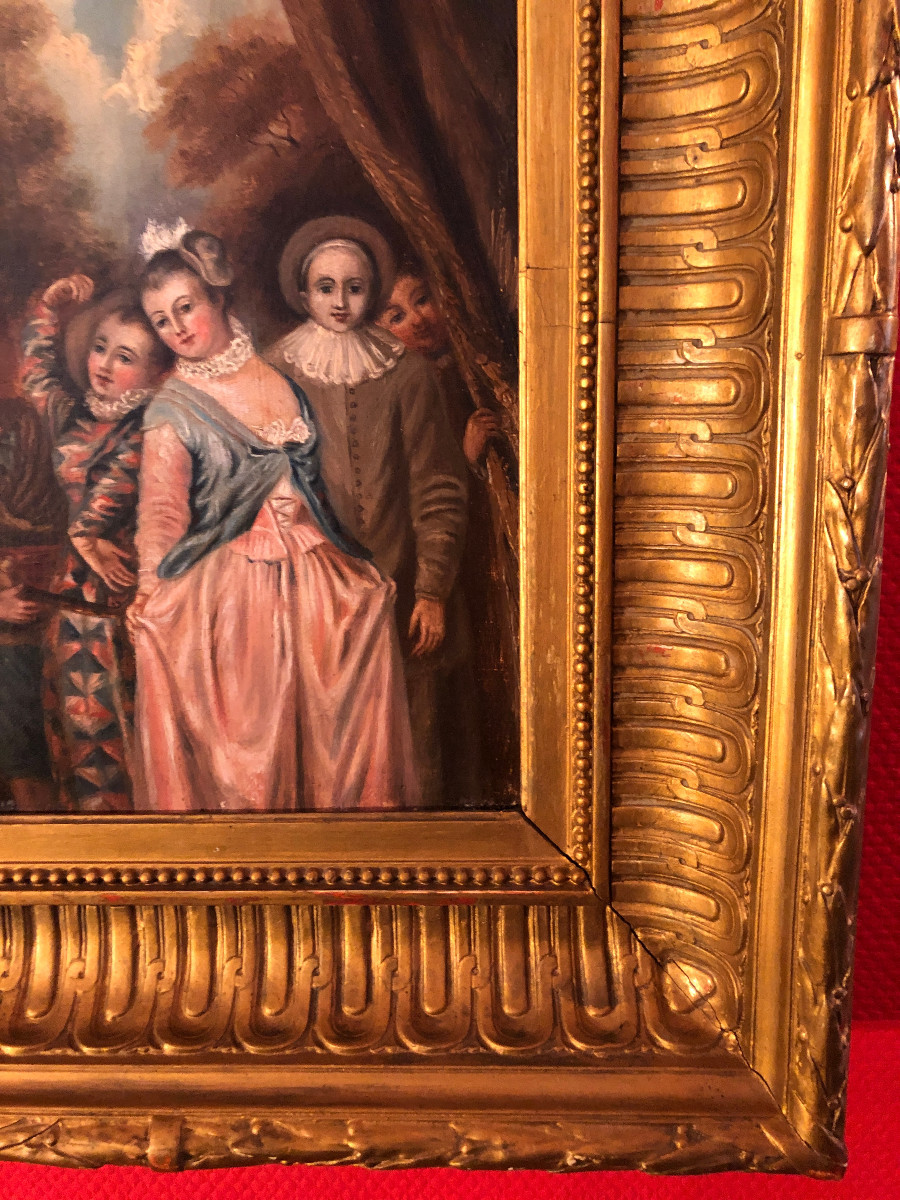 Carnival Scene In Venice With People In Costume, In Its Original Setting, 19th Century-photo-4