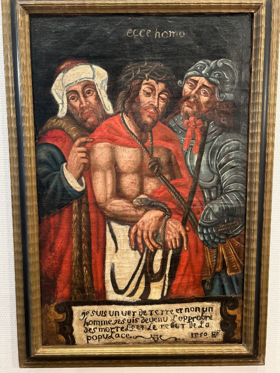 An Antique Popular Painting, "ecce Homo", 1550-photo-1