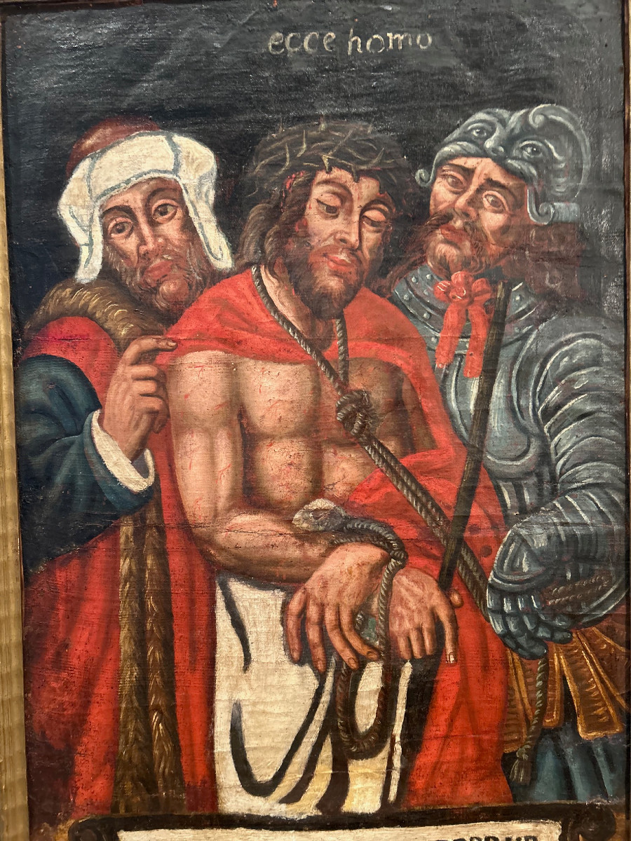 An Antique Popular Painting, "ecce Homo", 1550-photo-2