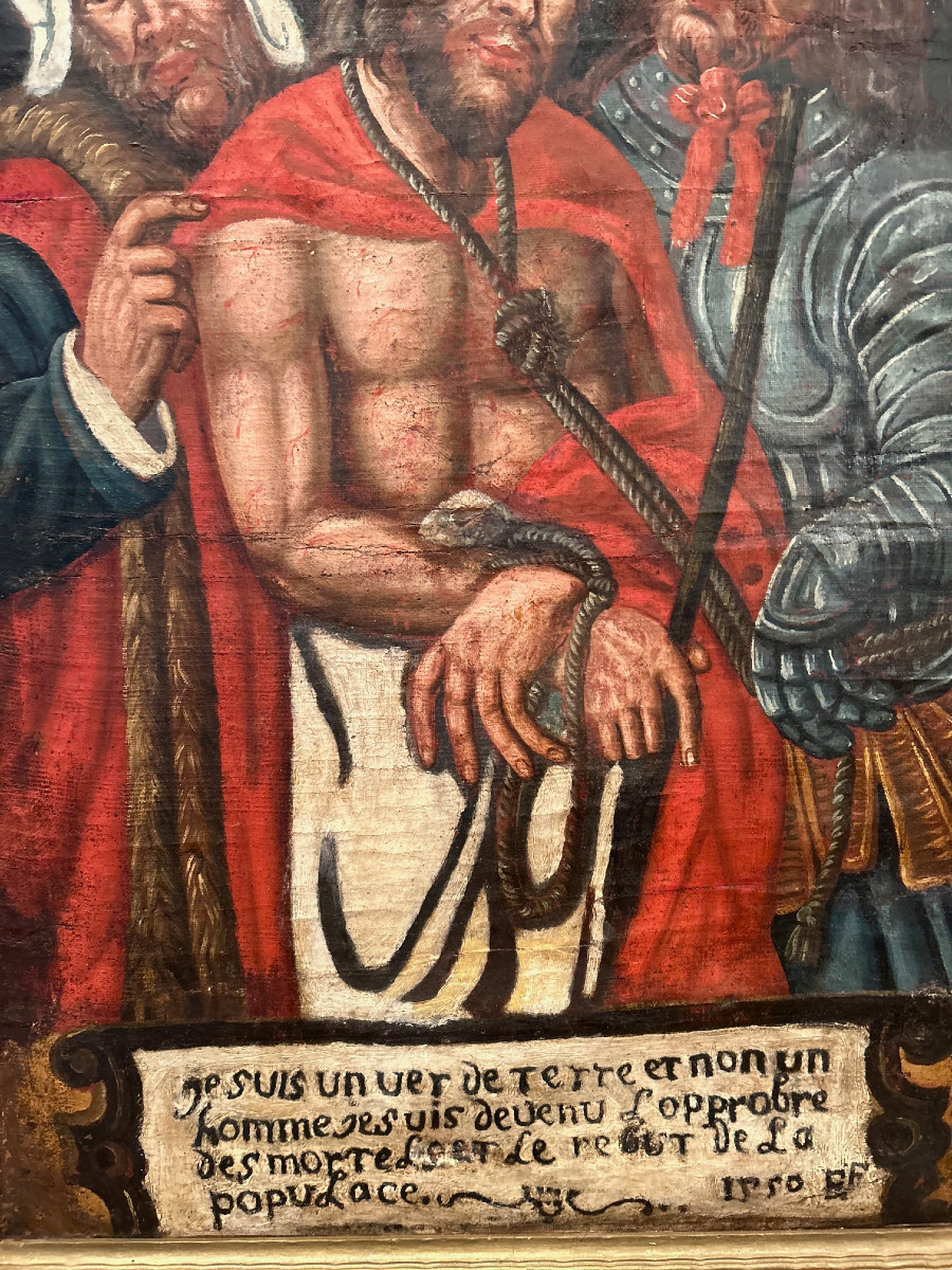 An Antique Popular Painting, "ecce Homo", 1550-photo-3