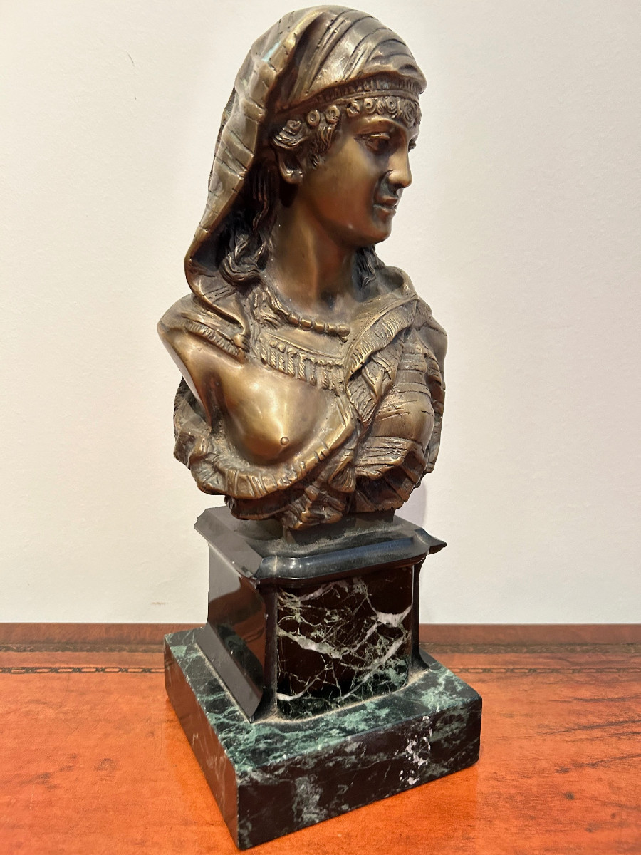 Bronze Bust Of An Oriental Woman, Firm Moreau-photo-2
