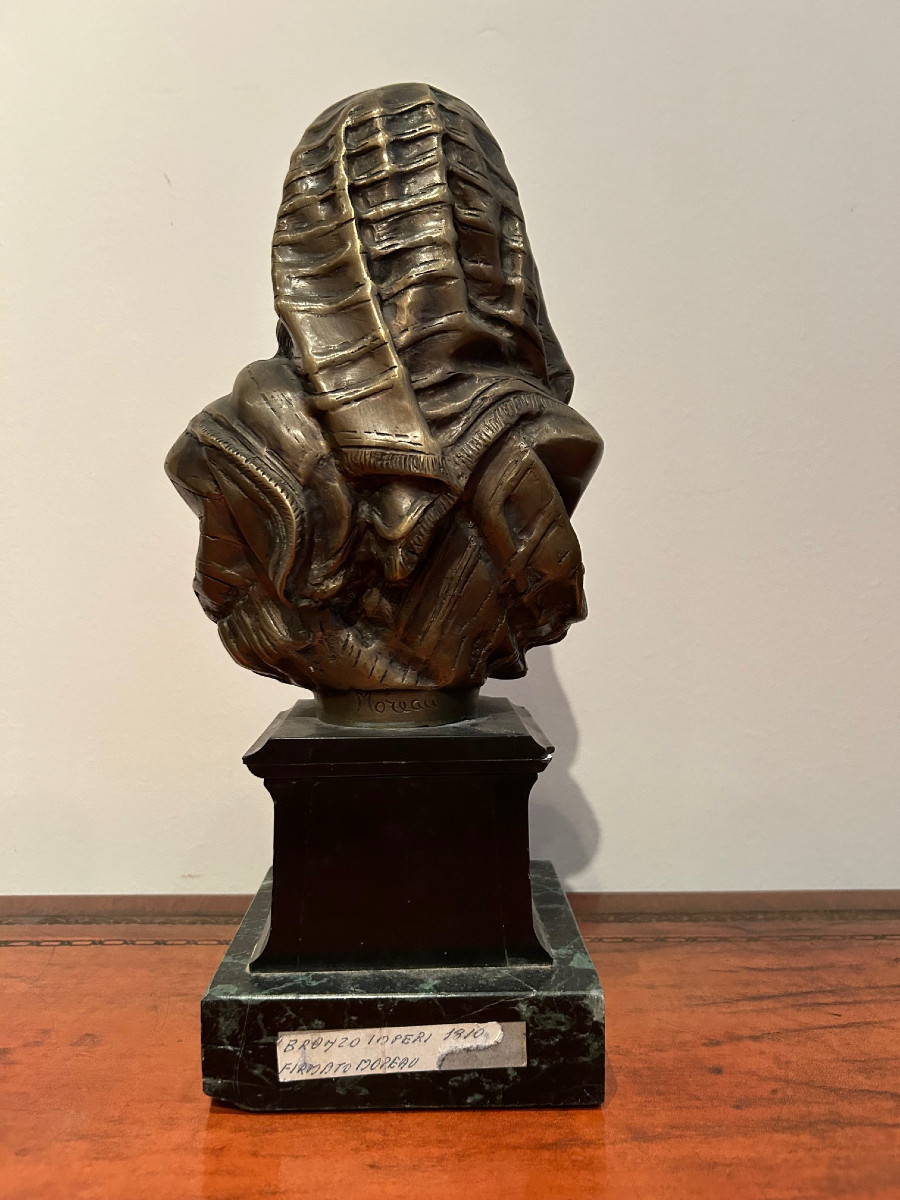 Bronze Bust Of An Oriental Woman, Firm Moreau-photo-2