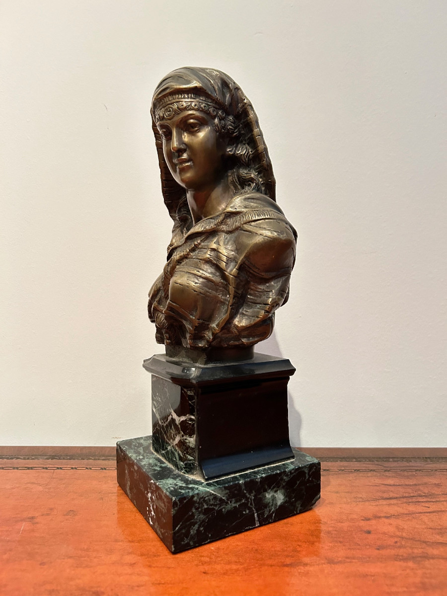 Bronze Bust Of An Oriental Woman, Firm Moreau-photo-6