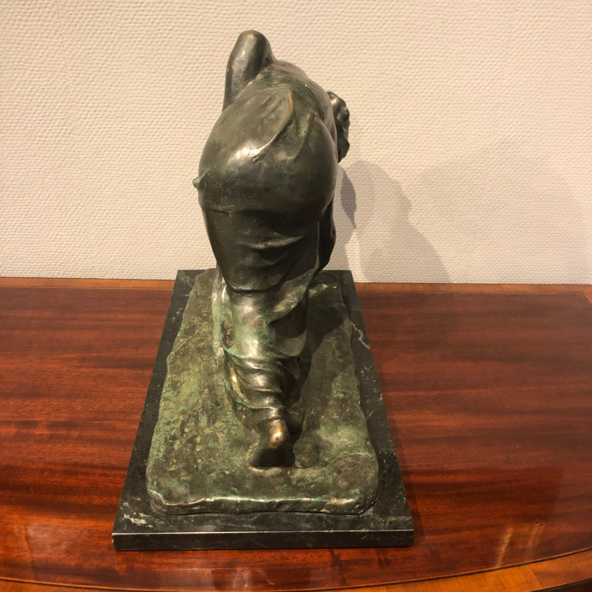 Bronze Bust Of A Woman Drawing Water, Art Nouveau-photo-3