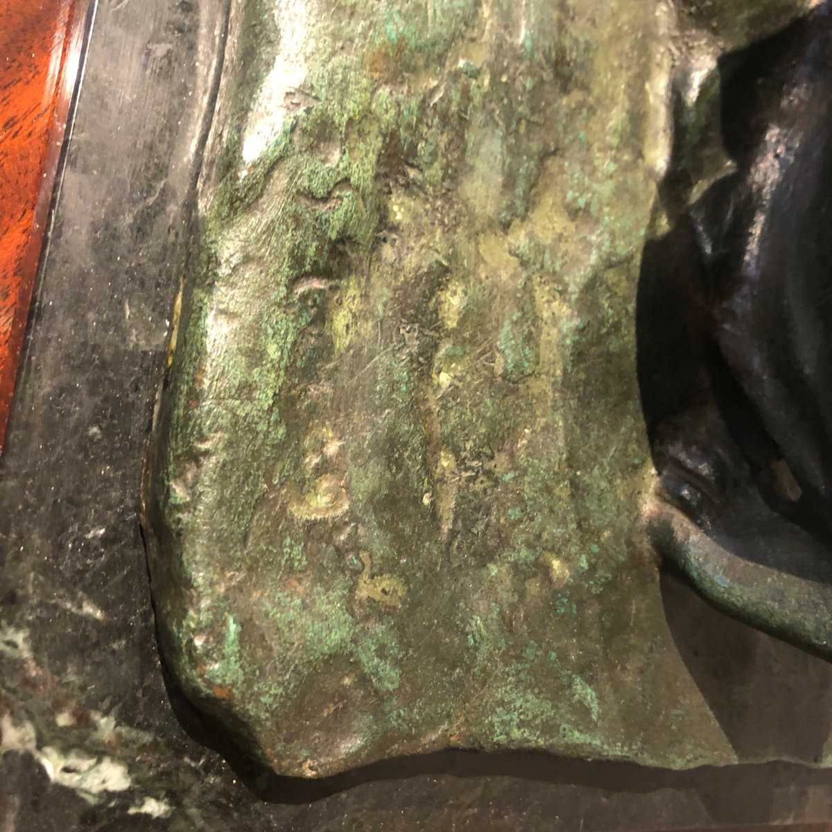 Bronze Bust Of A Woman Drawing Water, Art Nouveau-photo-3