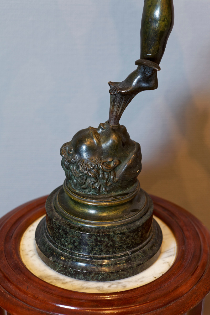 Statue en bronze Représentant HERMES  d'apres Giambolognia, XIV siècle-photo-2