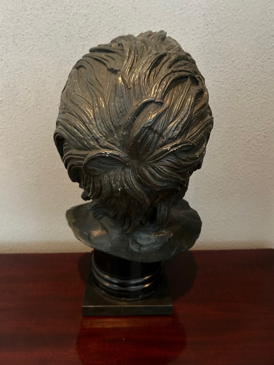 Tête de Sénéque en terre cuite, XX-siécle-photo-4