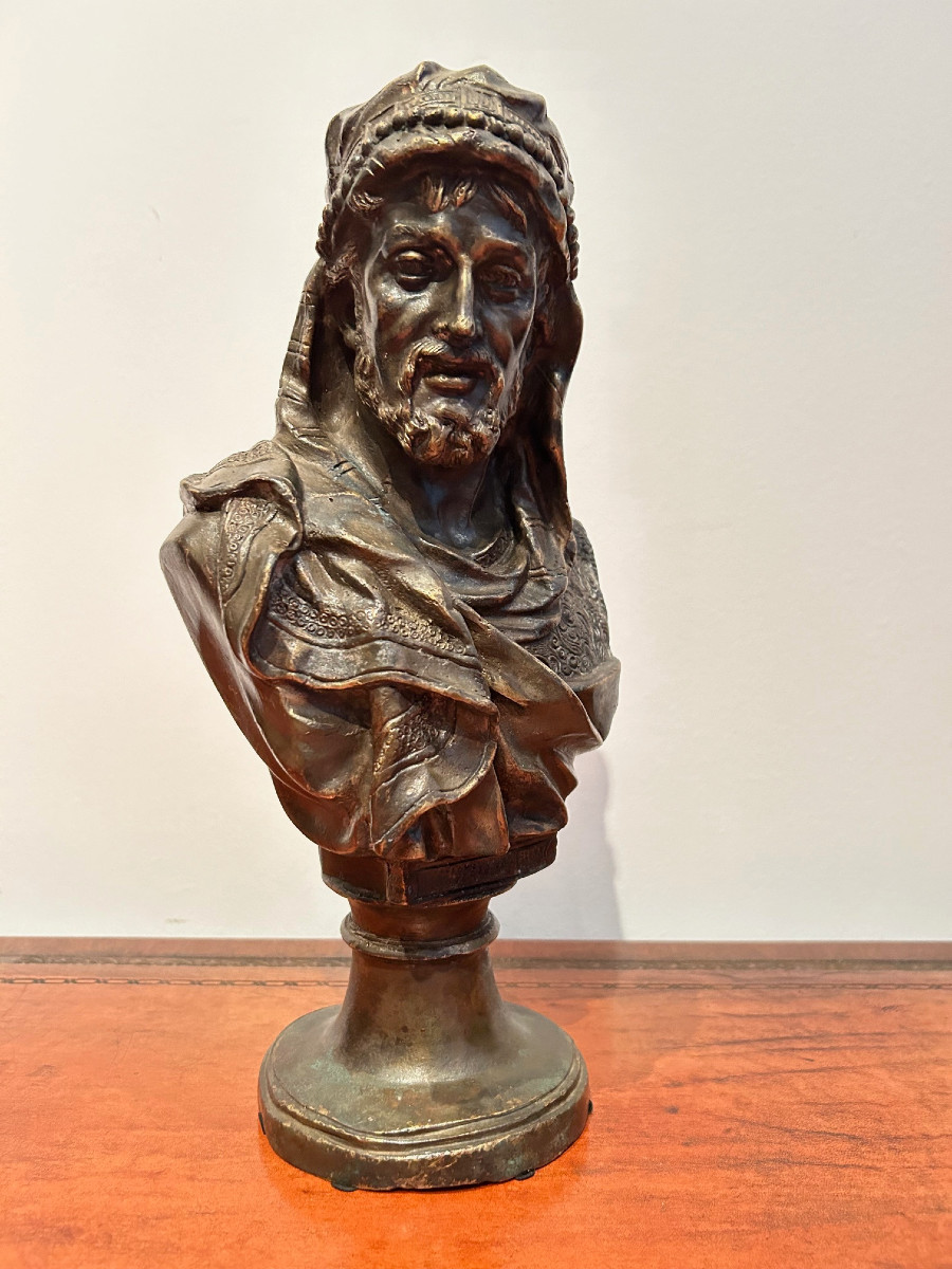 Buste d'oriental en bronze, vers 1900-photo-2