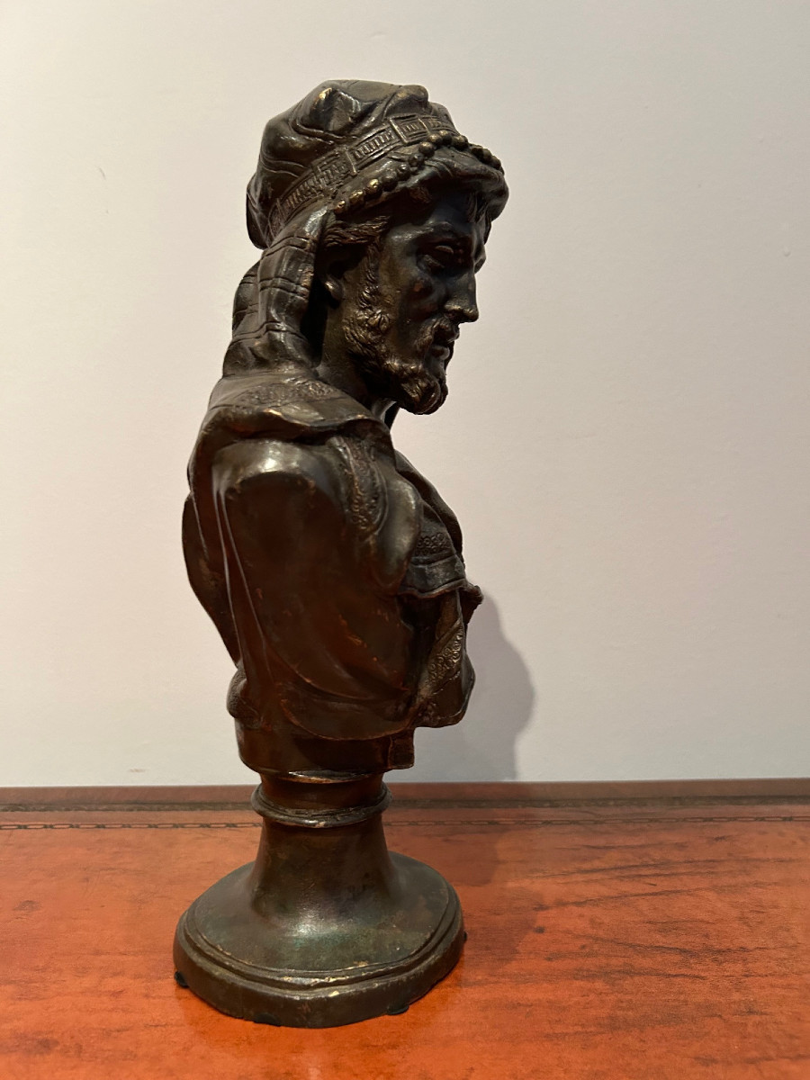 Buste d'oriental en bronze, vers 1900-photo-2